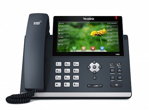 Yealink SIP-T48S IP Phone  with a large touchscreen seven-inch display. - TalindaExpress
