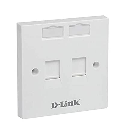 Dual Faceplate Accepts Two Keystone Jacks with Shutter &amp; ID Plate- 86*86 mm White Colour Square (NFP-0WHI21)