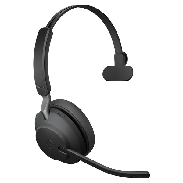 Jabra Evolve2 65 UC Mono Bluetooth Headset, USB-C, Charging Stand, Black - 26599-889-889