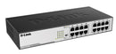 Dlink 16-port 10/100/1000Base-T Unmanaged Green Desktop Gigabit Switch (UK Plug)