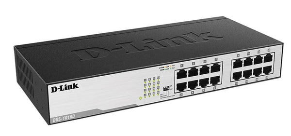 Dlink 16-port 10/100/1000Base-T Unmanaged Green Desktop Gigabit Switch (UK Plug)