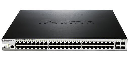 Dlink 48-Port 10/100/1000BaseT PoE + 4 Gigabit SFP ports Web Smart Switch, 370W PoE budget. (802.3af/802.3at support)