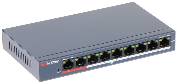 HIKVision DS3E0109PE. 8Port 100 Mbps Unmanaged PoE Switch.
