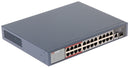 HIKVision L2, Unmanaged, 24 10/100M RJ45 PoE ports Switch