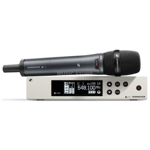 SENNHEISER EW 100 G4-835-S-B VOCAL SET (1) SKM 100 G4-S handheld with mute switch, (1) e 835 capsule (cardioid, dynamic), (1) EM 100 G4 rackmount receiver, (1) GA3 rack kit, (1) RJ10 linking cable and (1) clip, frequency range: G - TalindaExpress