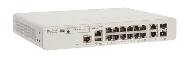 RUCKUS ICX7150-C10ZP-2X10GR-RMT3 Compact switch w/ 12 ports - TalindaExpress