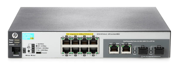 Aruba 2530-8-PoE+ Switch JL070A8 Port 10/100 Layer 2 Managed PoE+ Switch With Internal PSU