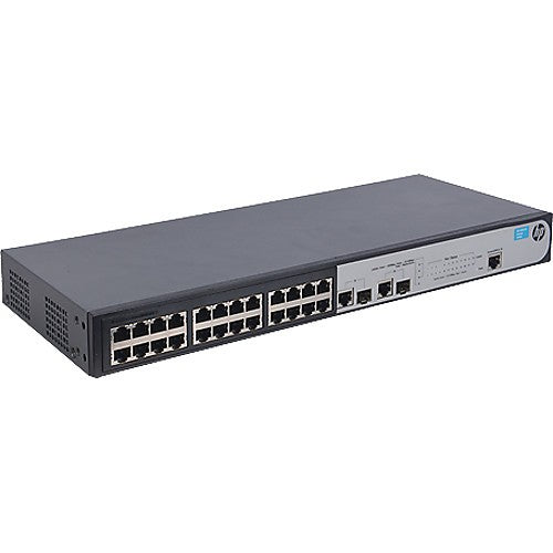 HPE OfficeConnect JL385A 1920S 24G 2SFP PoE+ 370W Switch - JL385A 24 RJ-45 autosensing 10/100/1000 PoE+ ports, 2 SFP 100/1000 Mbps ports, 1U - Height