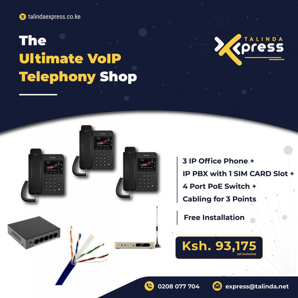 VoIP Telephony Bundle PBX-Phone-Cabling-Services - TalindaExpress