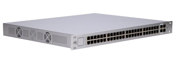 Ubiquiti UniFiSwitch, 48 Port Gigabit POE, 750W, 802.3at/af &amp; 24V Passive PoE, RM, 2 SFP, 2 SFP+ - TalindaExpress